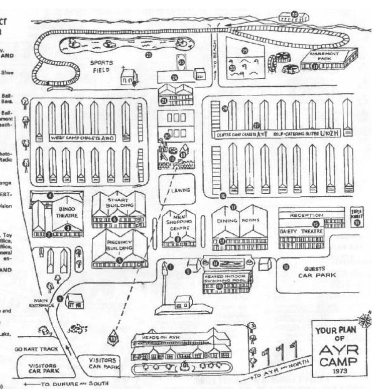 1973 Butlins AYR Map