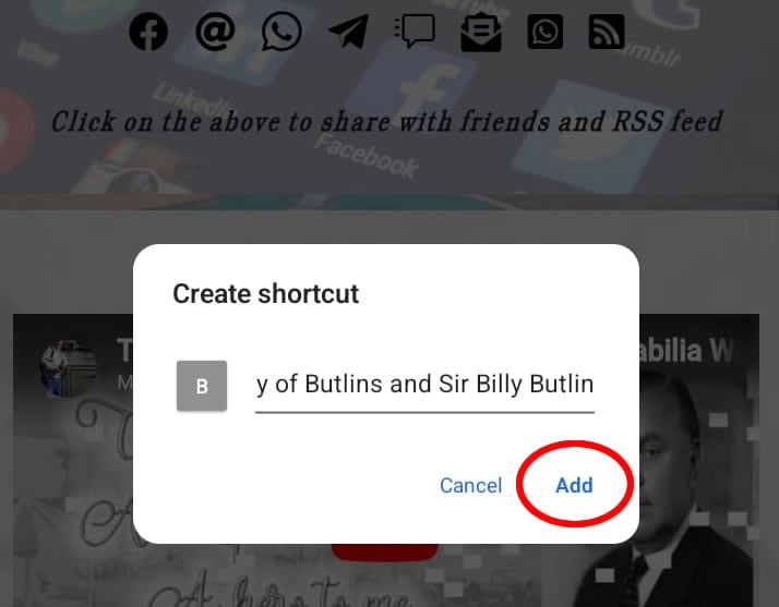 Butlins Memorabilia Website on Andriod