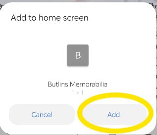 Butlins Memorabilia Website on Android