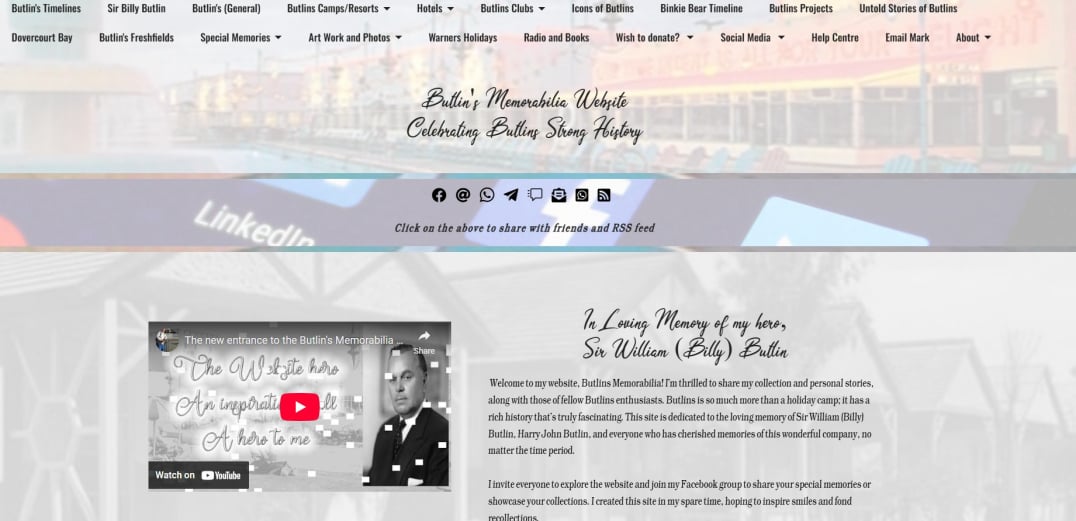 Butlins Memorabilia Website