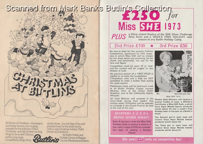 1972 Butlins Barry Island Entertainment Guide