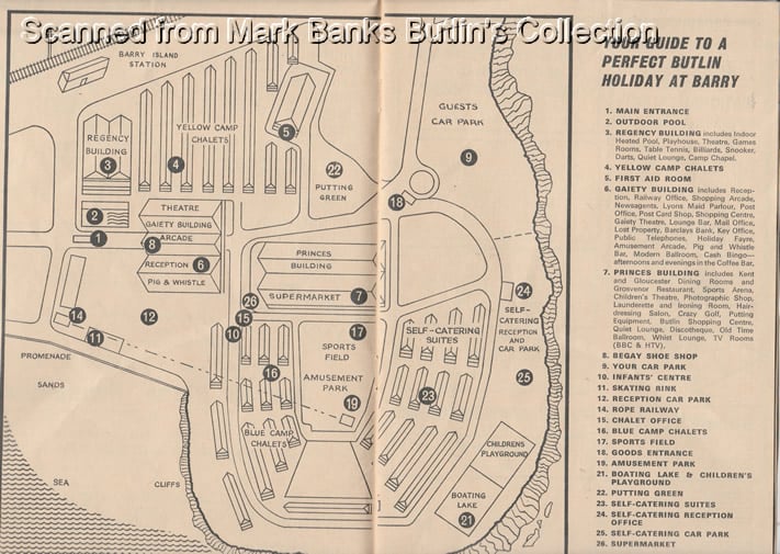 1972 Butlins Barry Island Entertainment Guide