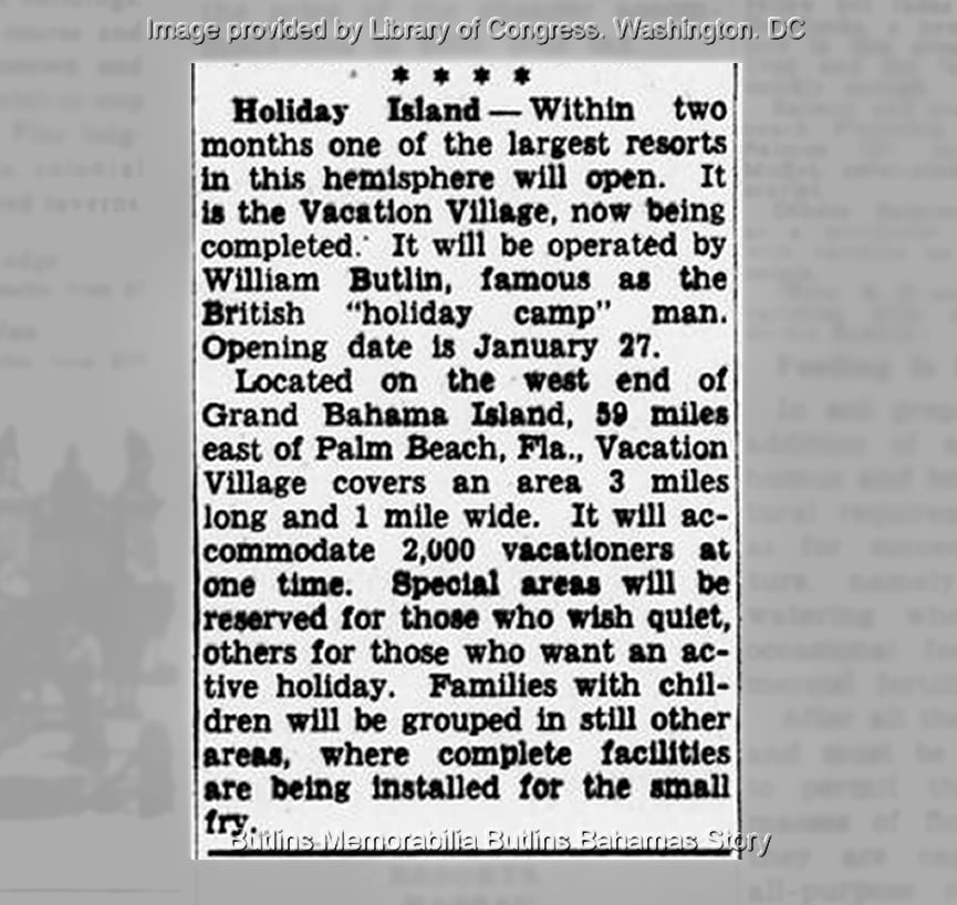 Evening Star- November 27th 1949 - Butlins Memorabilia Butlins Bahamas Story