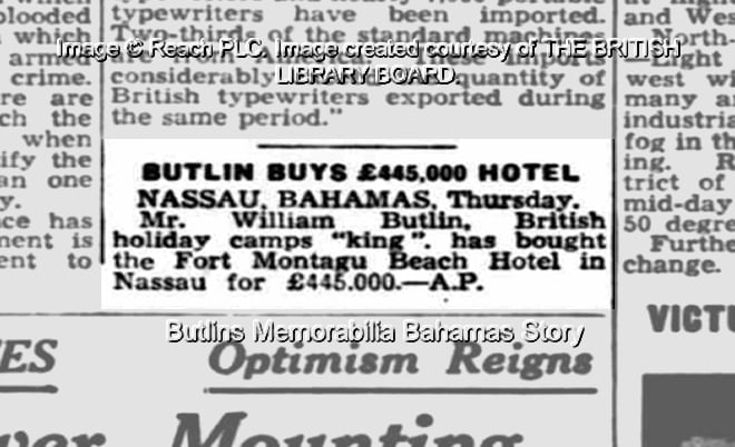 Manchester Evening News - Thursday 11 December 1947 - Butlins Memorabilia Bahamas Story