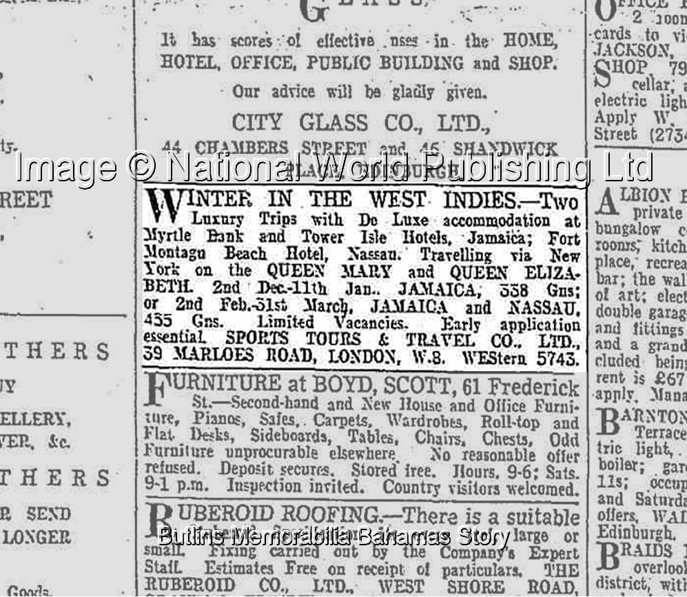 The Scotsman - Friday 01 October 1948 - Bahamas story on Butlins Memorabilia website