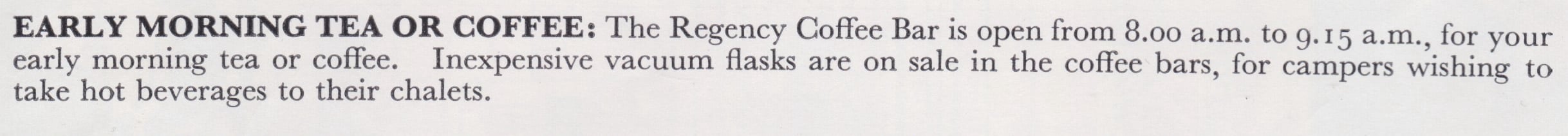 Regency Coffee Notice