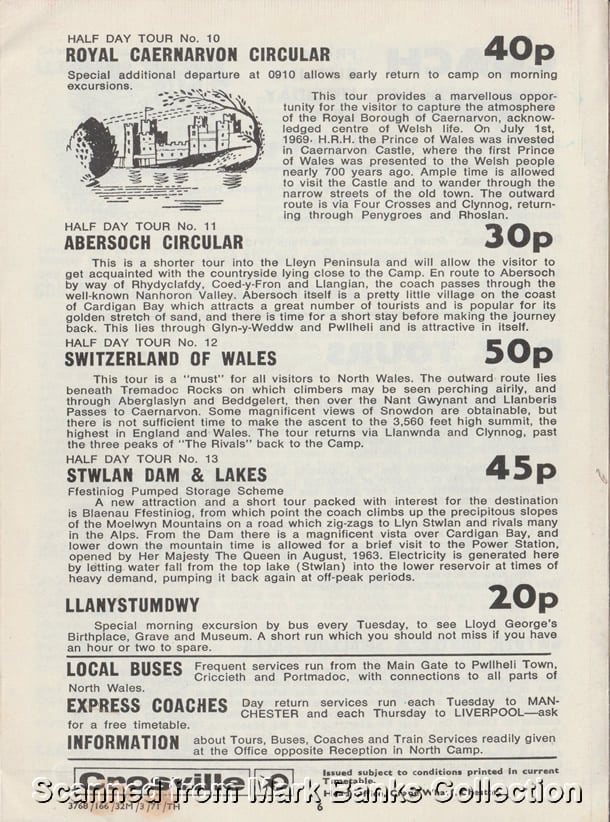 Crosville Coach Tours - Butlins Pwllheli